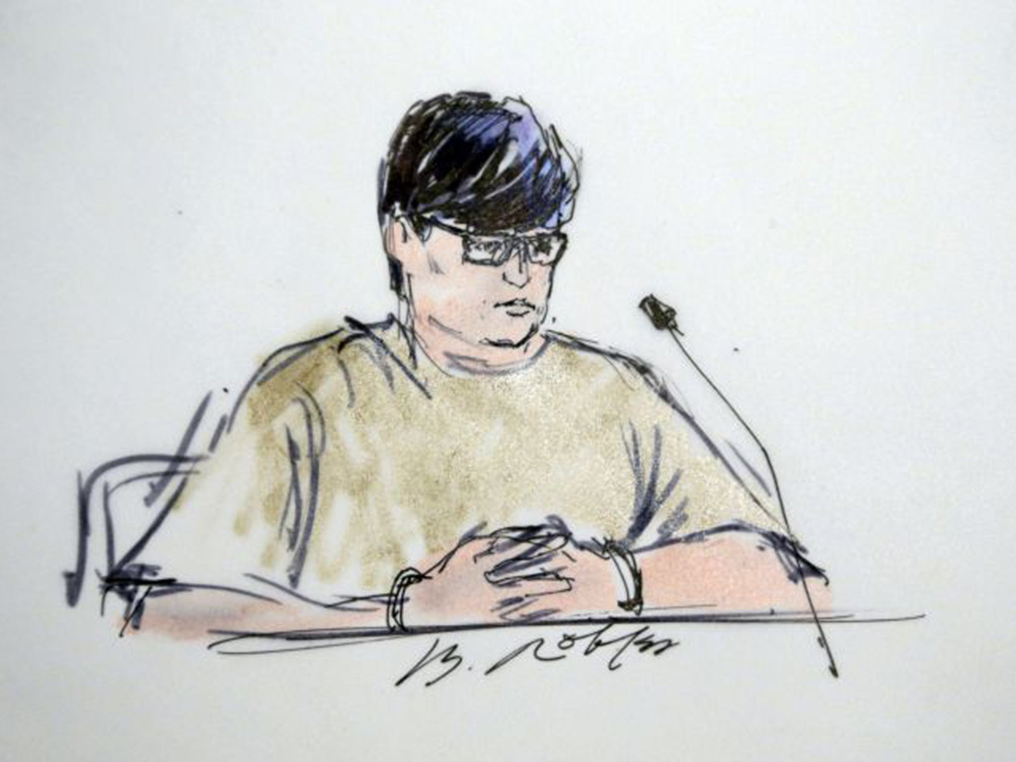 A sketch of Enrique Marquez in court this week