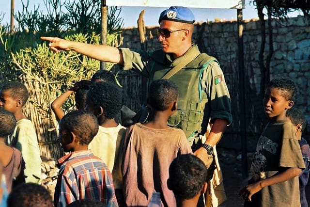 Paul Hopkins working as an Irish Army Ranger in Somalia in 1993