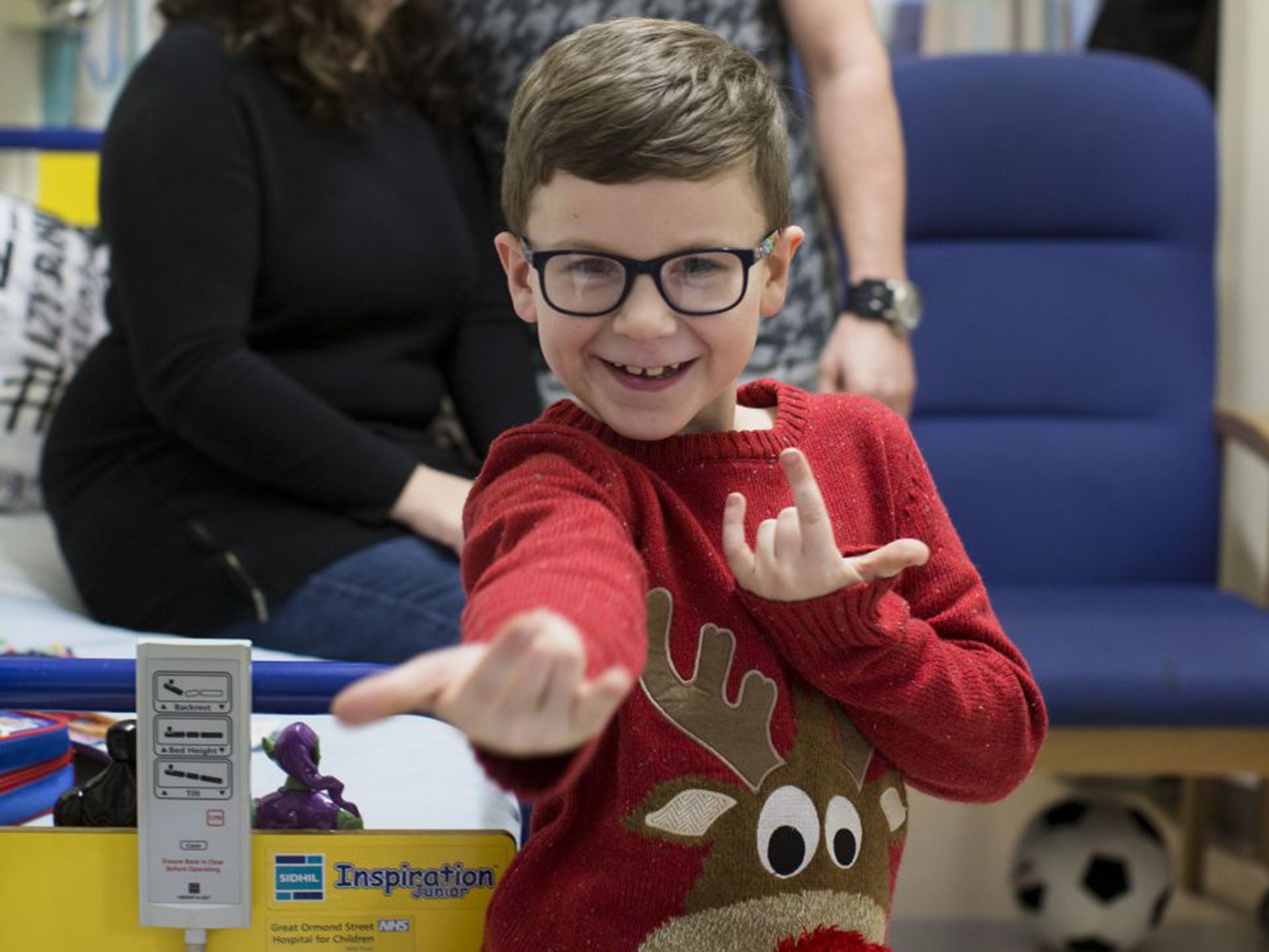 Taylor Banks, 7, has been an inpatient at GOSH since October