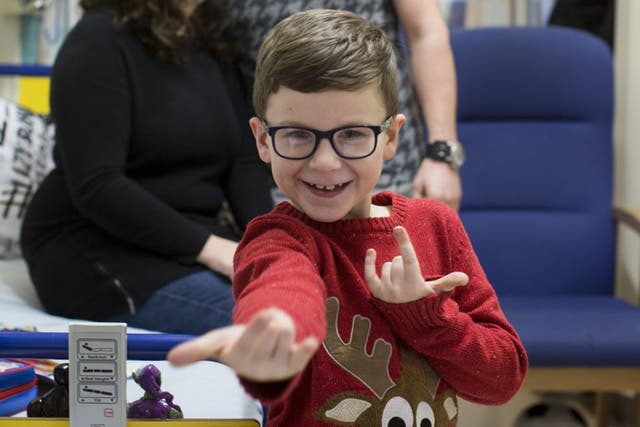 Taylor Banks, 7, has been an inpatient at GOSH since October