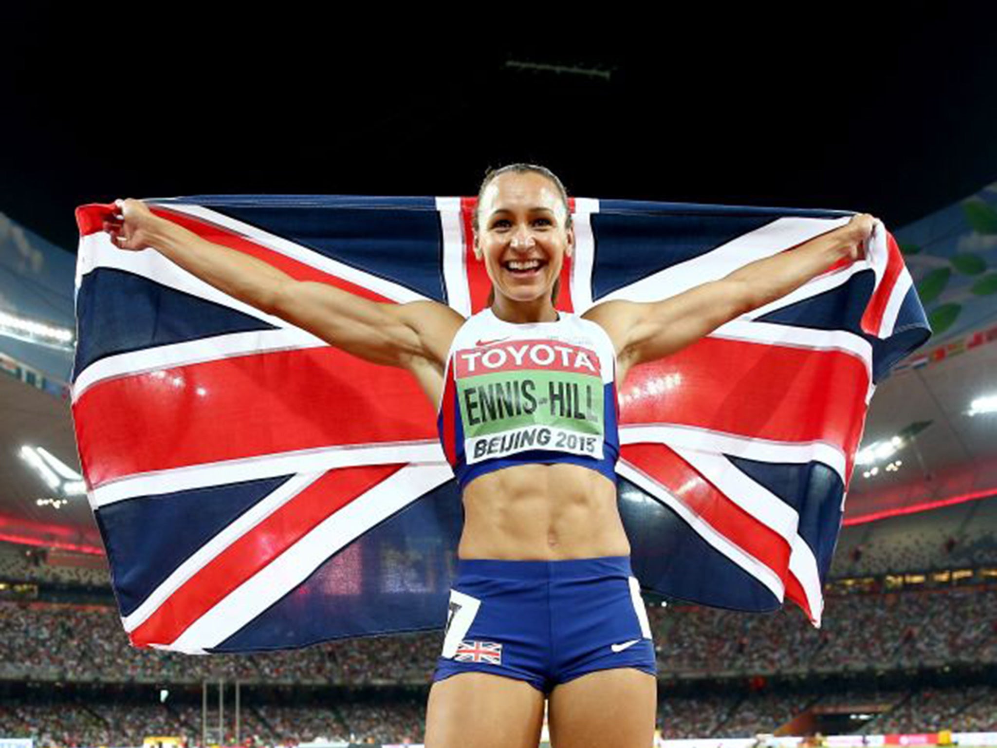 Jessica Ennis-Hill triumphs for Britain in the heptathlon at the athletics World Championships in Beijing this summer