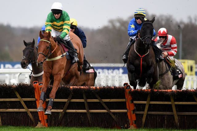 Yanworth  and Barry Geraghty make all to win the Grade Two Kennel Gate Novices’ Hurdle at Ascot yesterday