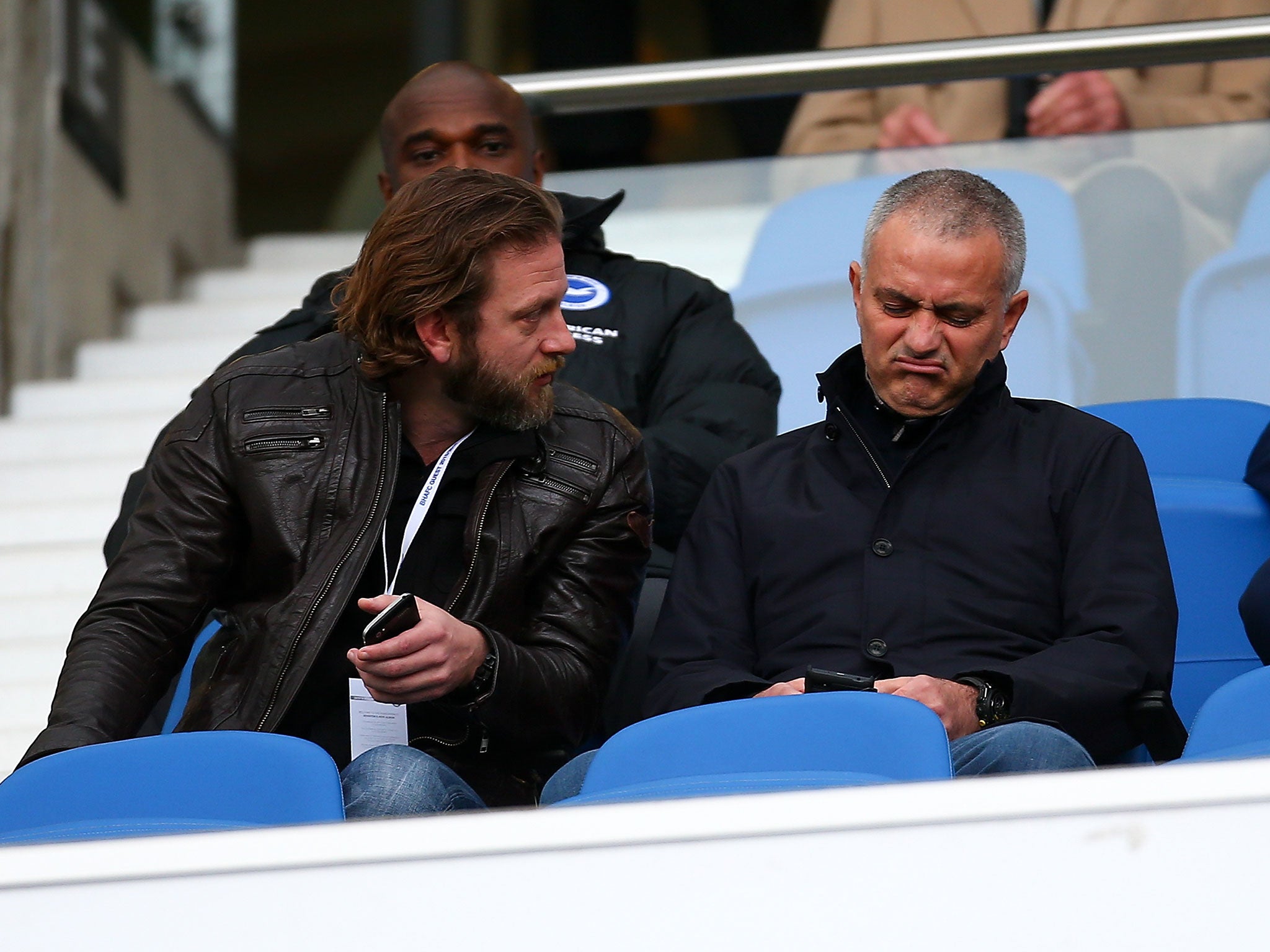 Jose Mourinho watches Brighton vs Middlesbrough
