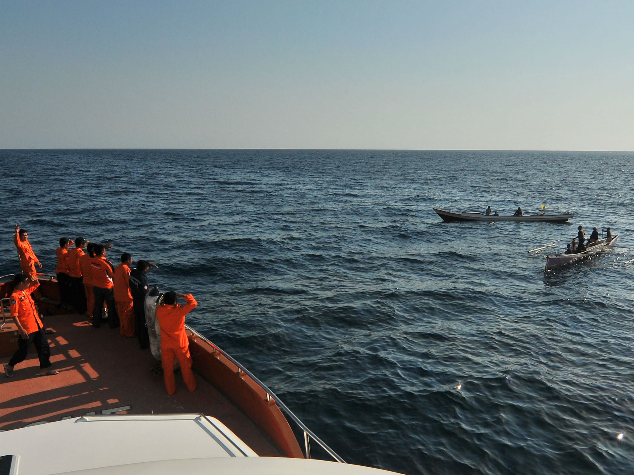 A search and rescue team looks for victims of a ferry sinking 15 miles from Kolaka, Southeast Sulawesi in 2011