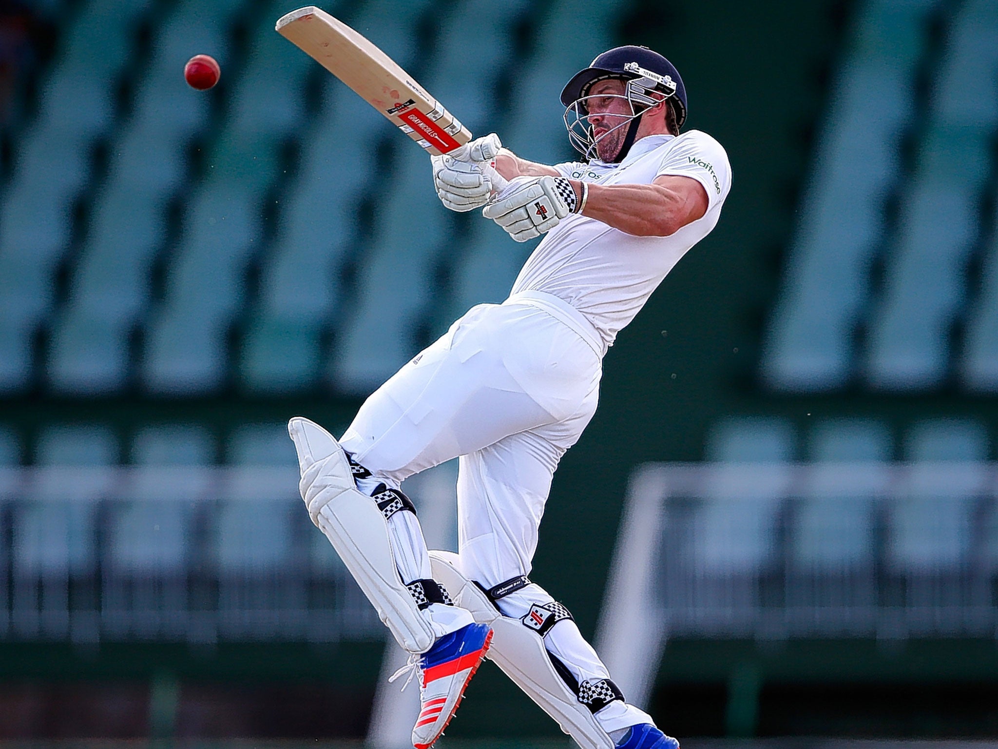Nick Compton goes on the attack on his way to a half-century in the first warm-up match