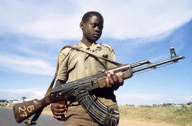 A boy soldier in Uganda