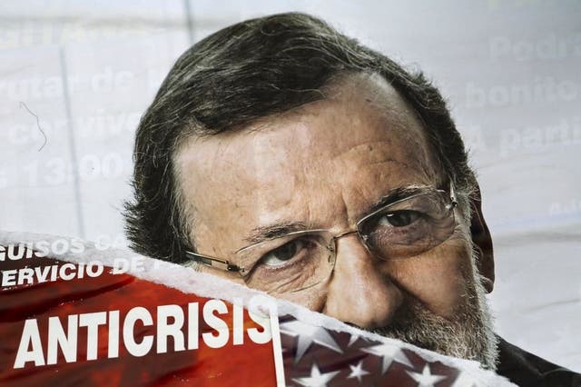 A Partido Popular poster of Mariano Rajoy, the current Prime Minister