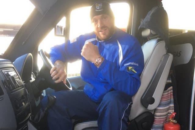Tyson Fury pictured in Belfast ahead of the awards ceremony