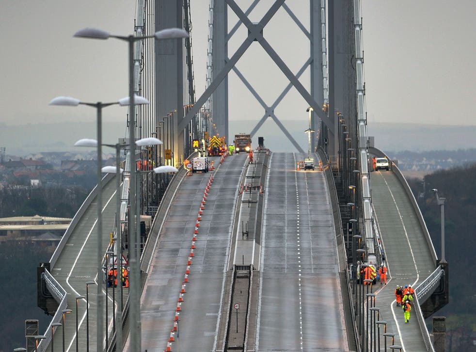The Forth Road Bridge was closed on 4 December 2015