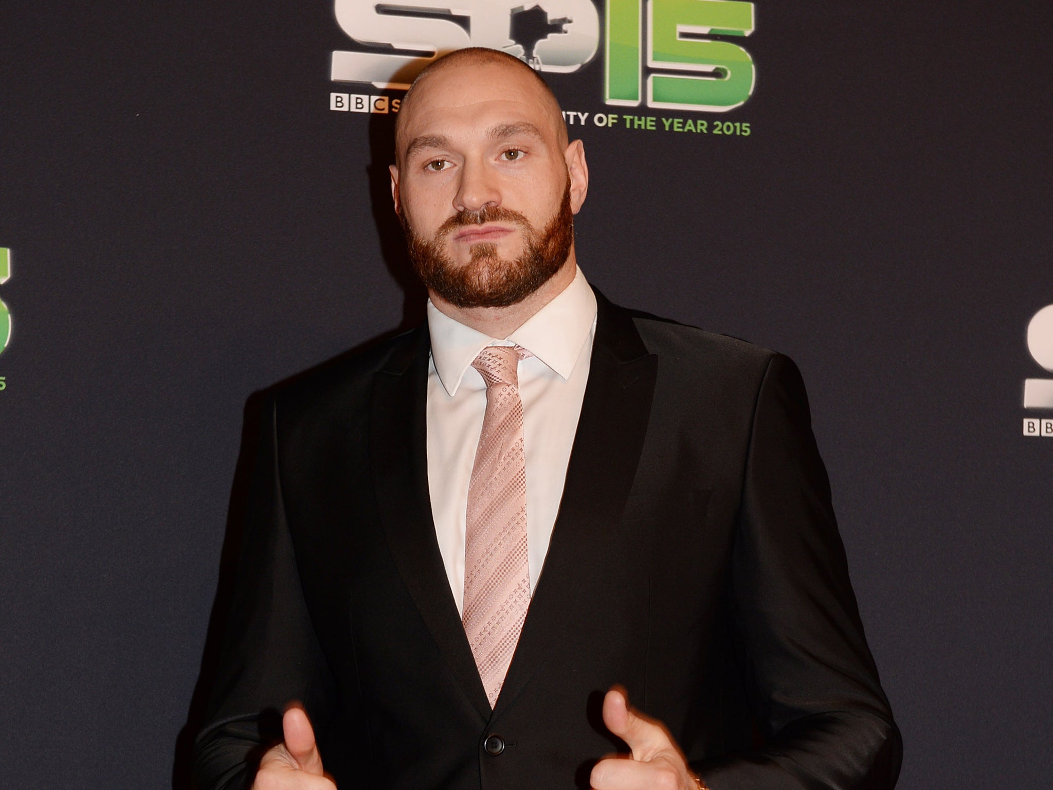 Tyson Fury arrives at the BBC Sports Personality of the Year awards