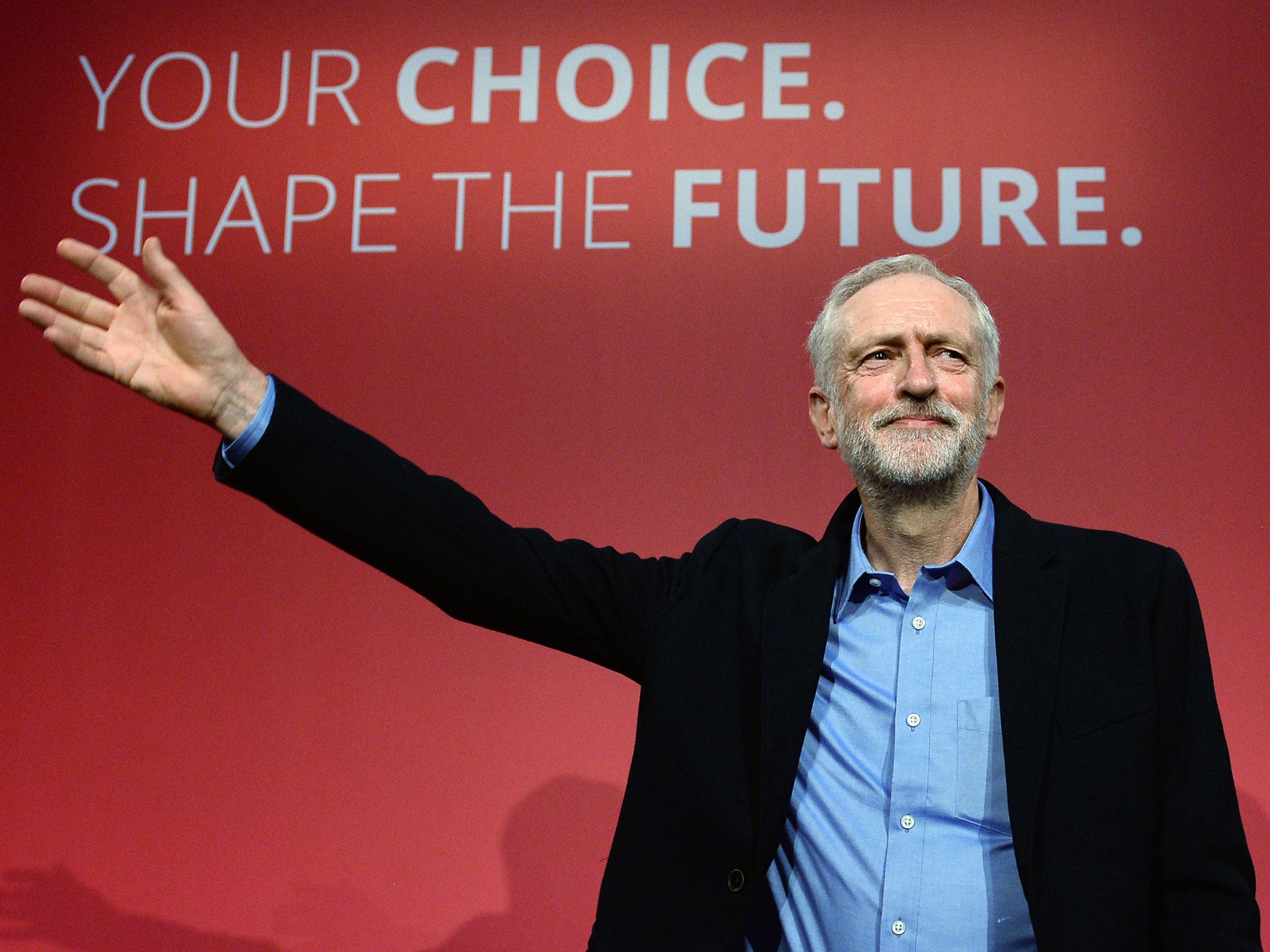 Jeremy Corbyn after being announced as the new Labour leader on 12 September 2015