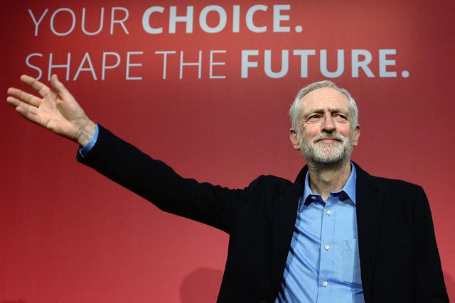 Jeremy Corbyn after being announced as the new Labour leader on 12 September 2015