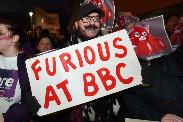 LGBT supporters protest in Belfast after Tyson Fury’s inclusion on the list of nominees for the BBC Sports Personality of the Year