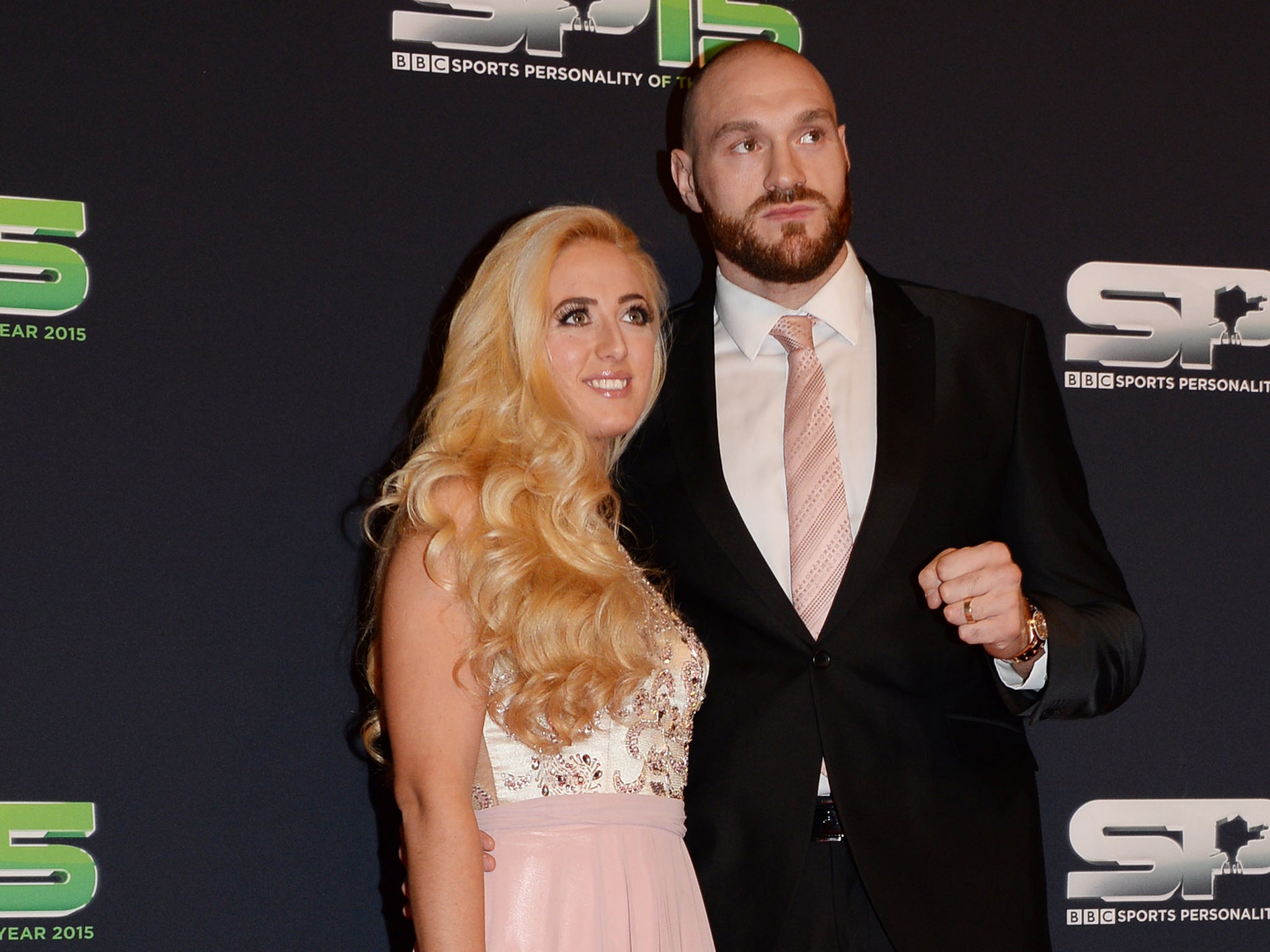 Tyson Fury with his wife Paris at the awards