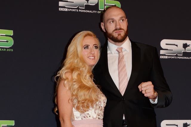 Tyson Fury with his wife Paris at the awards