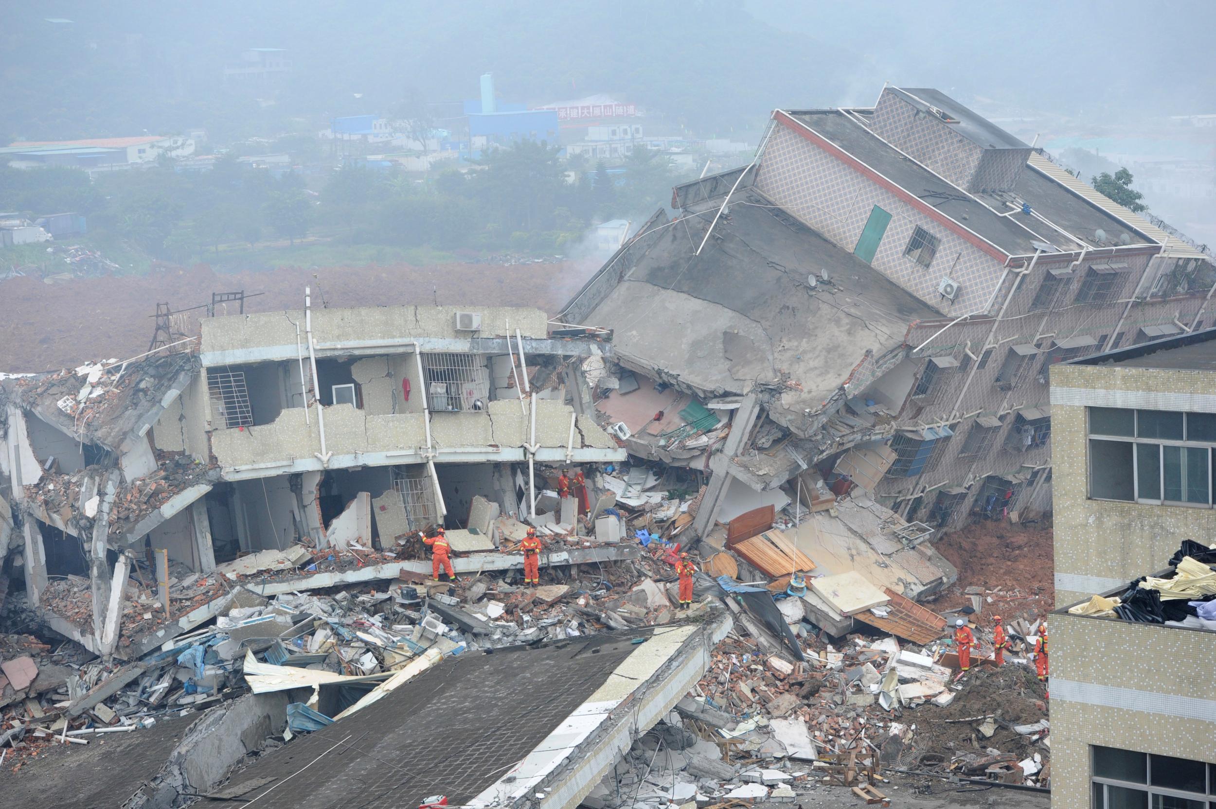 Hundreds of rescuers are sifting through rubble looking for survivors