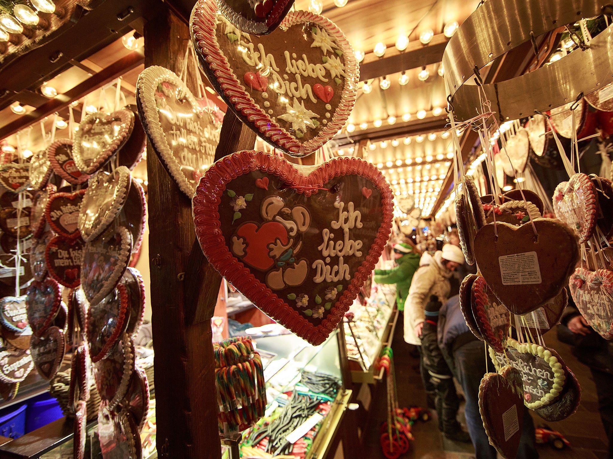 Gingerbread love hearts on sale at Rostock Christmas market