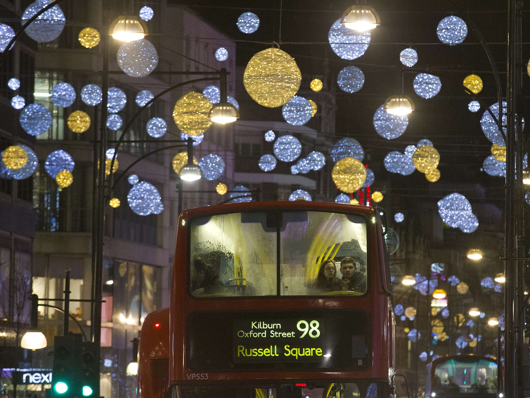 The Oxford Street Christmas lights of 2016, as switched on by pop star Craig David