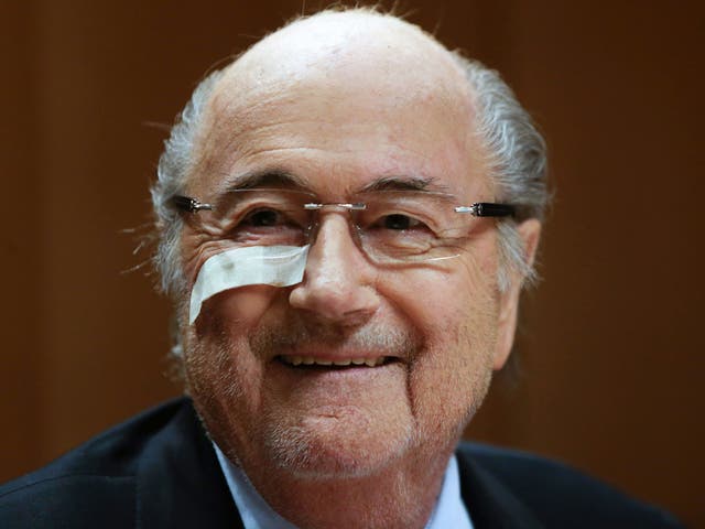 Sepp Blatter held a press conference for nearly an hour to address his eight-year ban from football