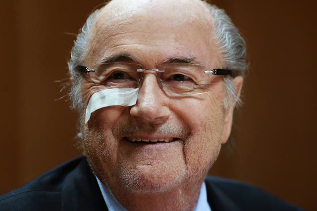 Sepp Blatter held a press conference for nearly an hour to address his eight-year ban from football