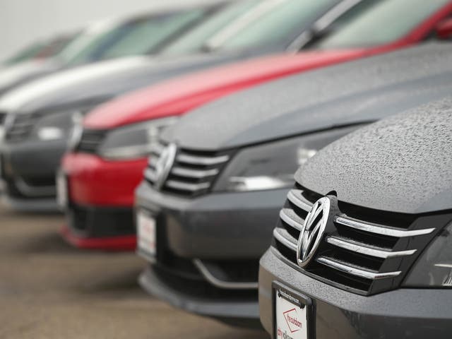 A line of cars