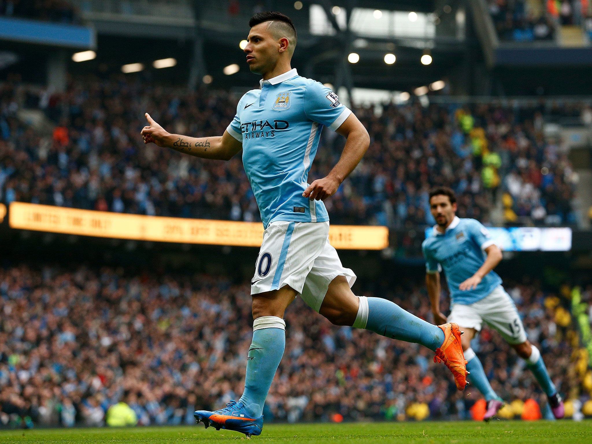 Sergio Aguero will play for City against Arsenal tonight