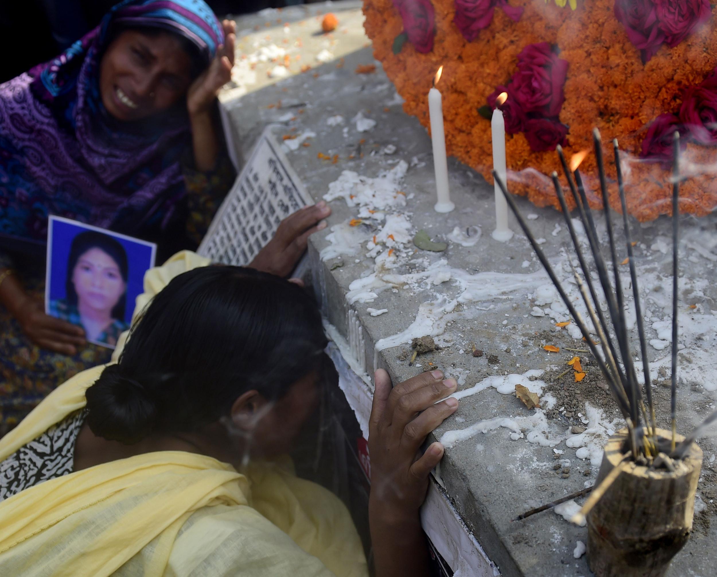 The relatives of the Rana Plaza disaster verdicts weep as they remember them two years on