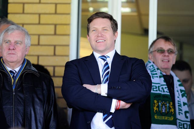 David Haigh, centre, has been accused of “cyber slander”
