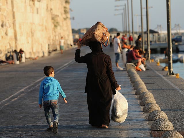 When questioned, the unidentified woman, not pictured, said she was travelling to Turkey with her four children for a "family holiday"