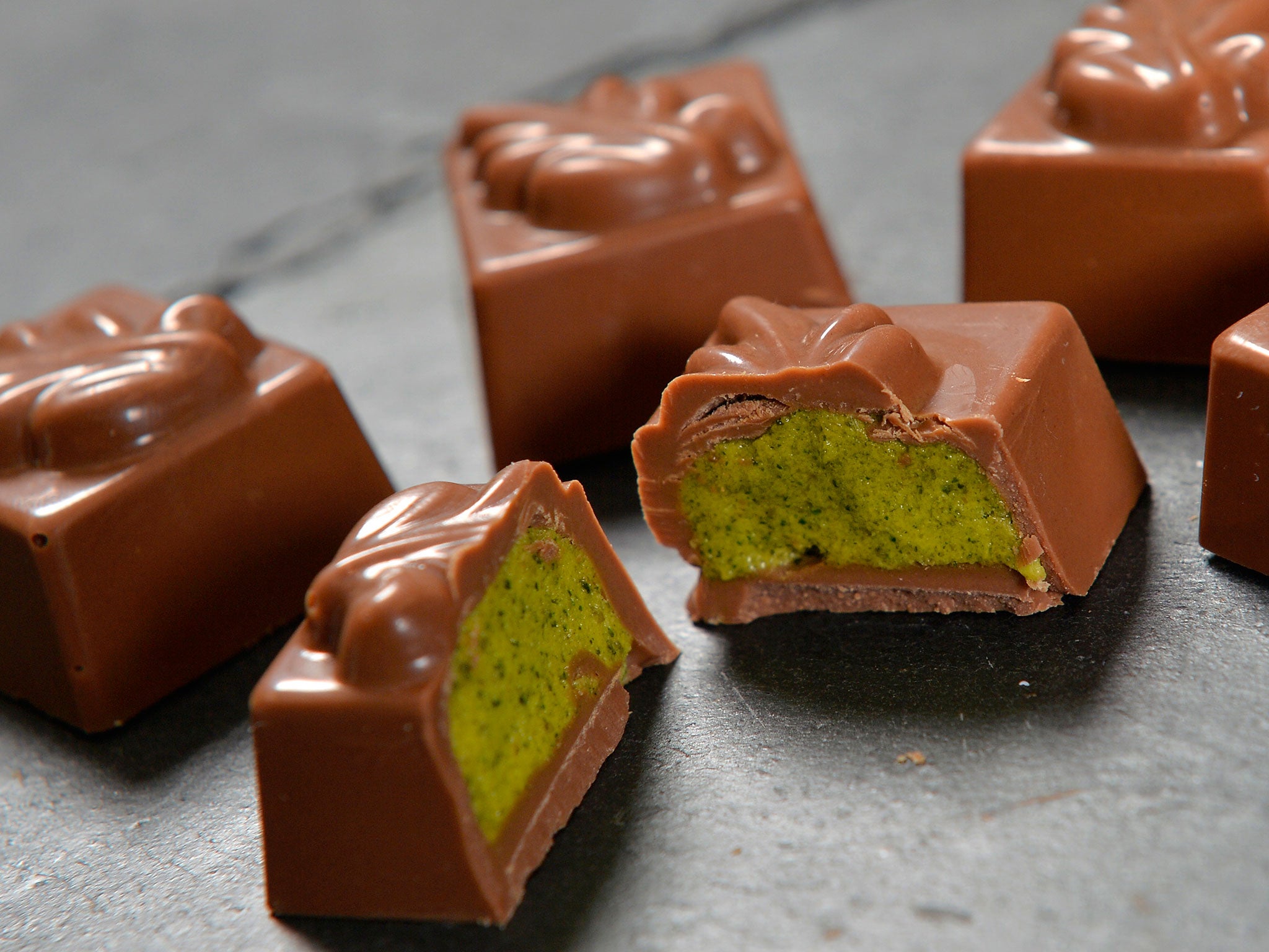 The Kale Crème chocolate developed as an experiment for Milk Tray's centenary.