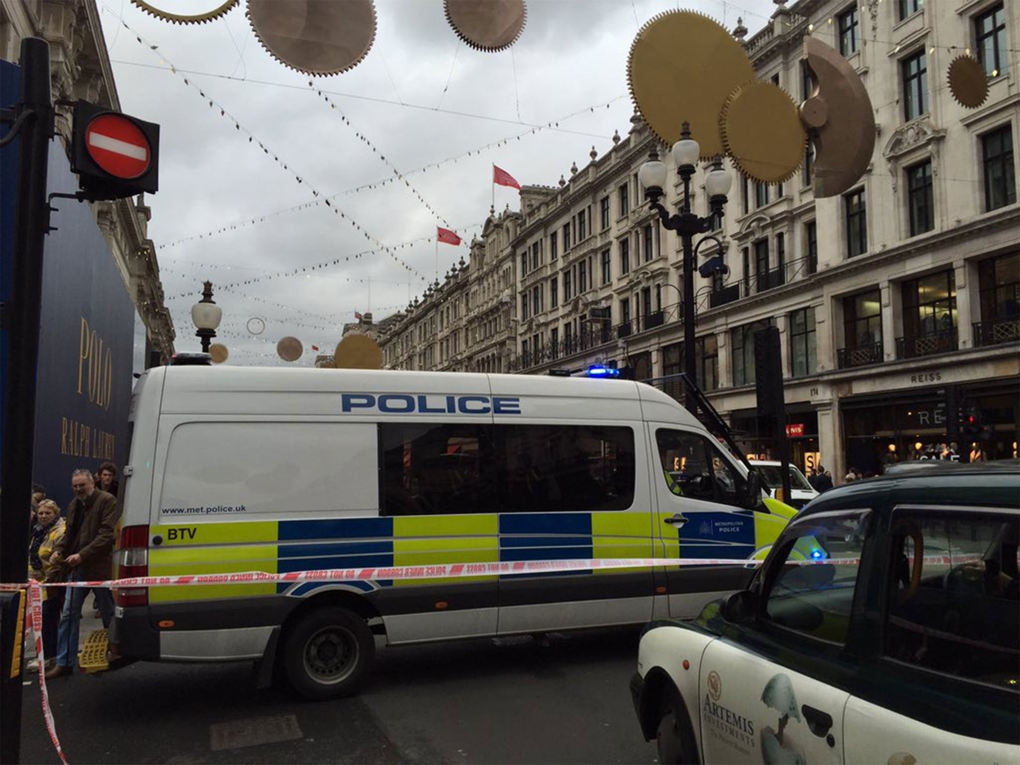 Police closed down Regent Street following reports of a suspicious vehicle