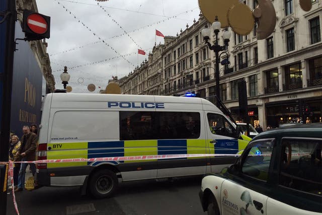 Police closed down Regent Street following reports of a suspicious vehicle