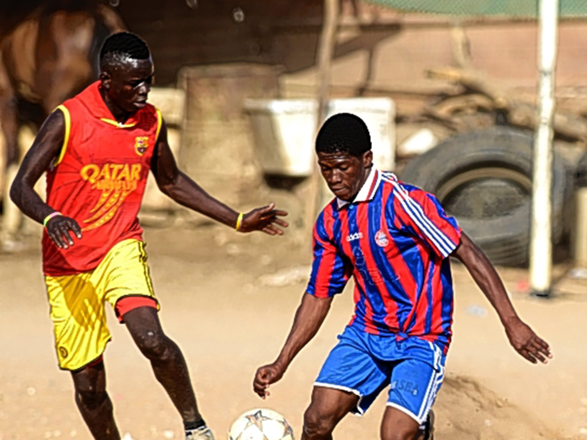 Youngsters like these, playing football in Dakar, Senegal, are potential victims of trafficking