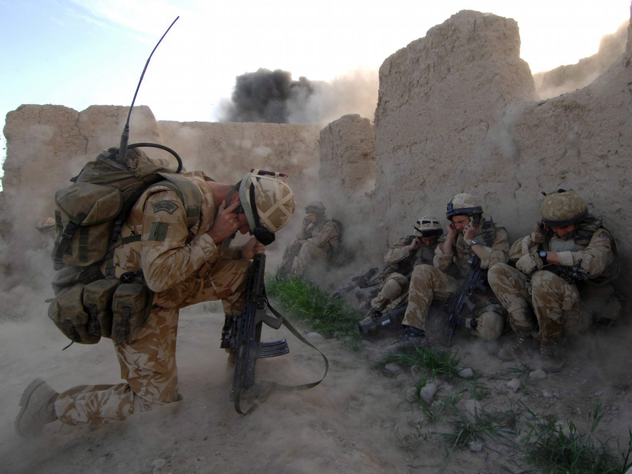 Members from J company 42 Commando Royal Marines launch an offensive in Sangin in 2007