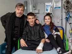 Star Wars actor Mark Hamill visits sick children at GOSH