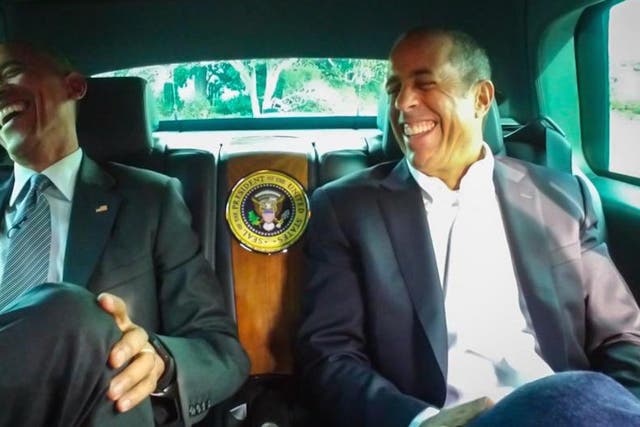 Jerry Seinfeld, right, with President Barack Obama