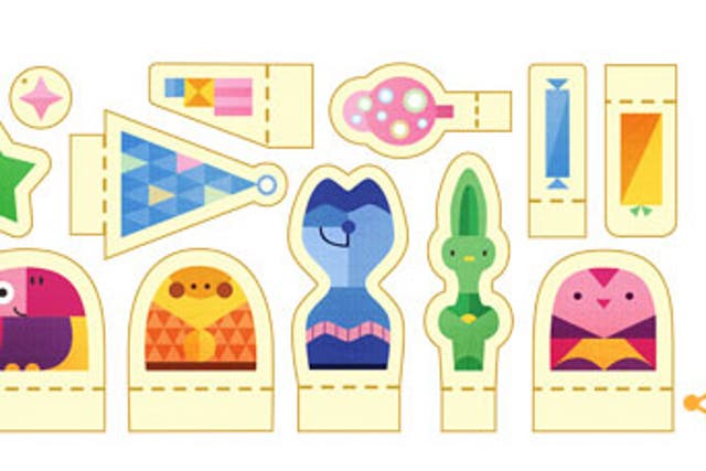 This year's Happy Holidays Google Doodle celebrates papercraft