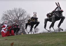 Boston Dynamics celebrates Christmas by getting robot reindeer to pull Santa's sleigh