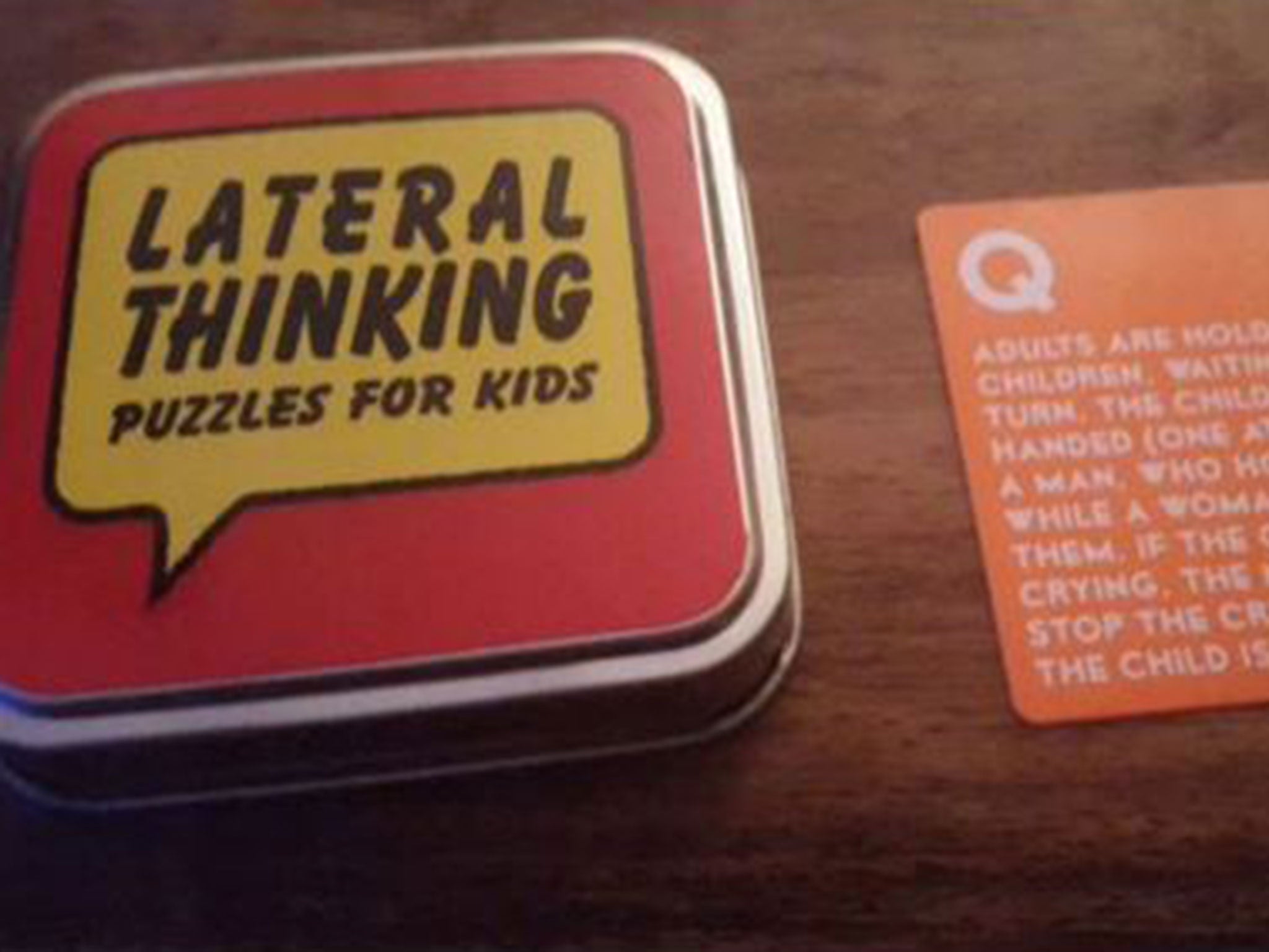 The 'Lateral Thinking Puzzles for Kids' game has sparked outrage from some customers