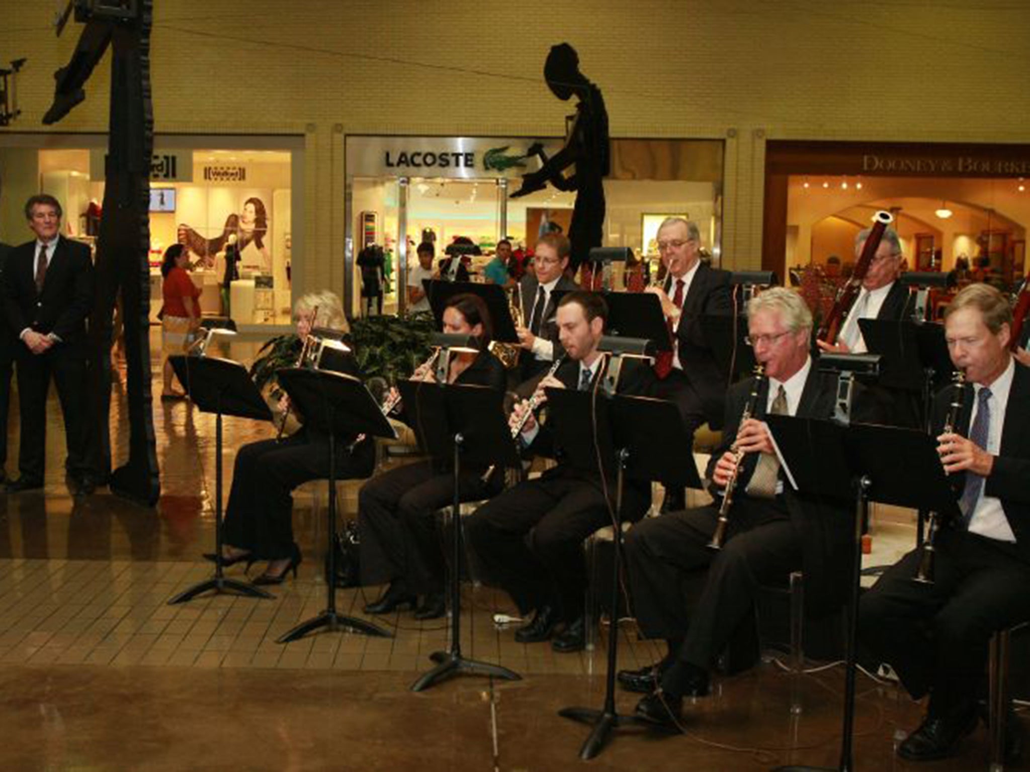 Members of the DSO play at the Montblanc opening of the Dallas Boutique