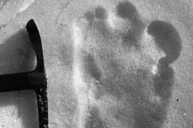 A reported footprint of the Abominable Snowman, taken near Mount Everest in 1951