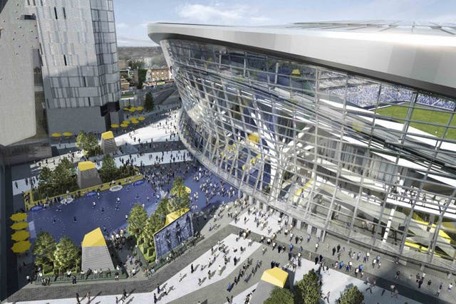 An artist’s impression of the new Tottenham Hotspur stadium, which has been approved by planners