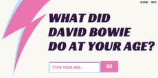 This ‘What did David Bowie do at your age?’ site will make you feel lazy