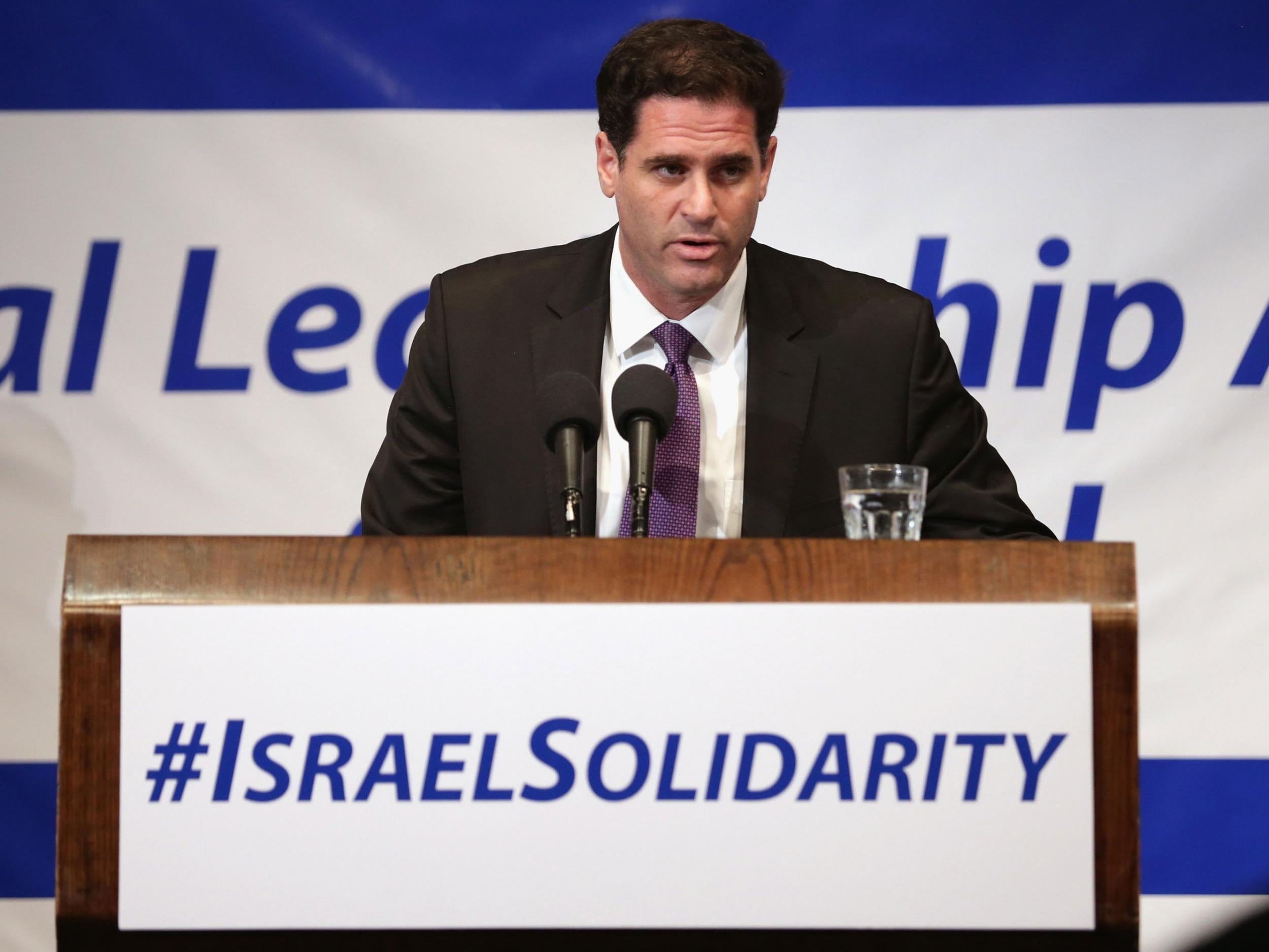 Israeli Ambassador to the United States Ron Dermer addresses Jewish leaders