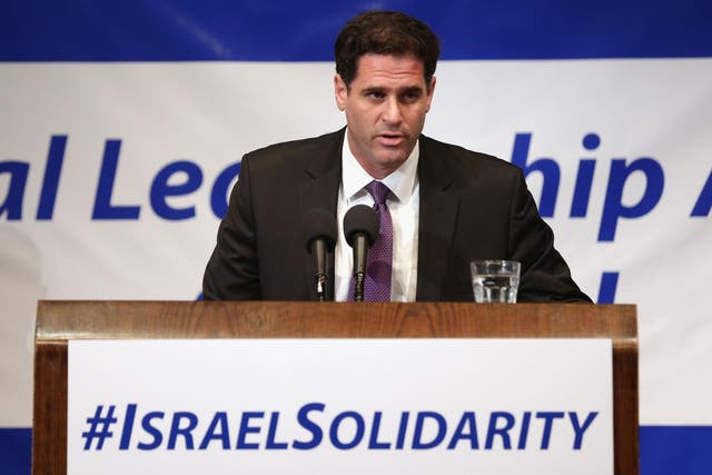 Israeli Ambassador to the United States Ron Dermer addresses Jewish leaders