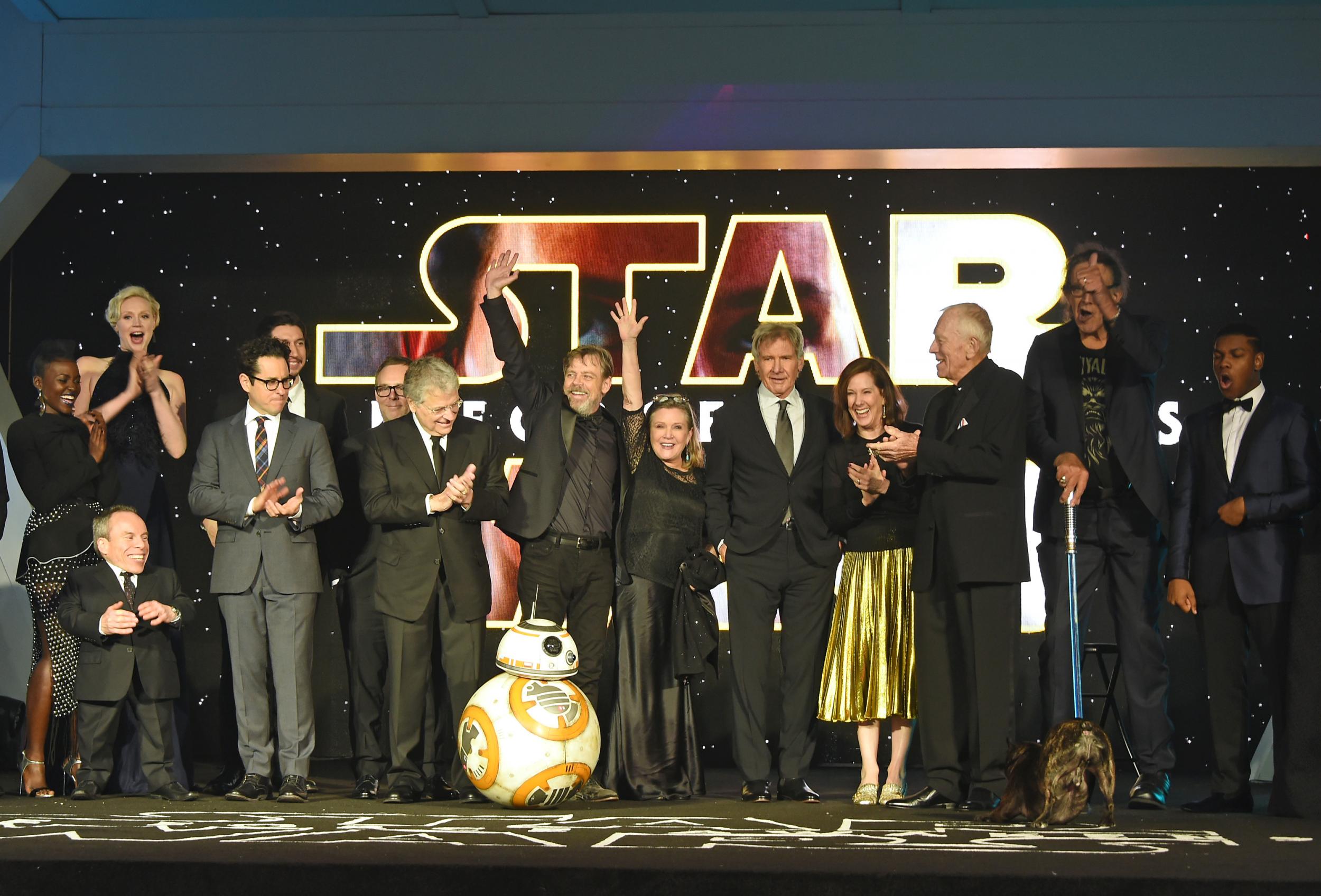 The Star Wars: The Force Awakens cast greet fans at the London premiere