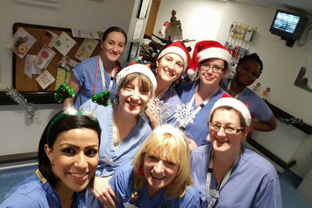 Midwives in Berkshire working the night shift into Christmas Day