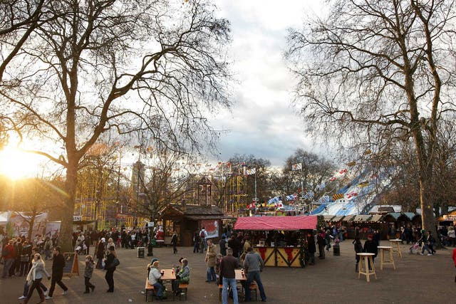 Families enjoy Winter Wonderland in Hyde Park