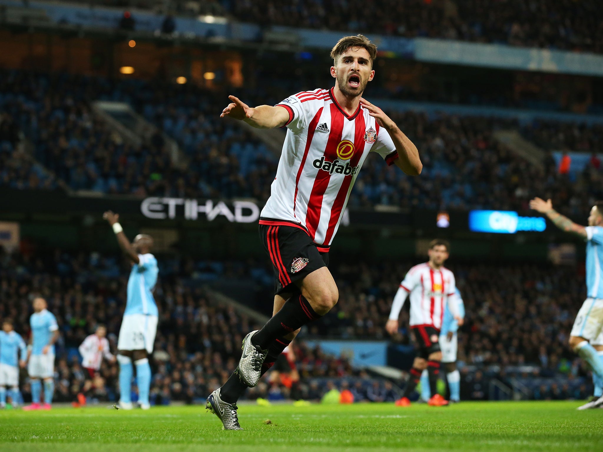 Fabio Borini celebrates his consolation goal