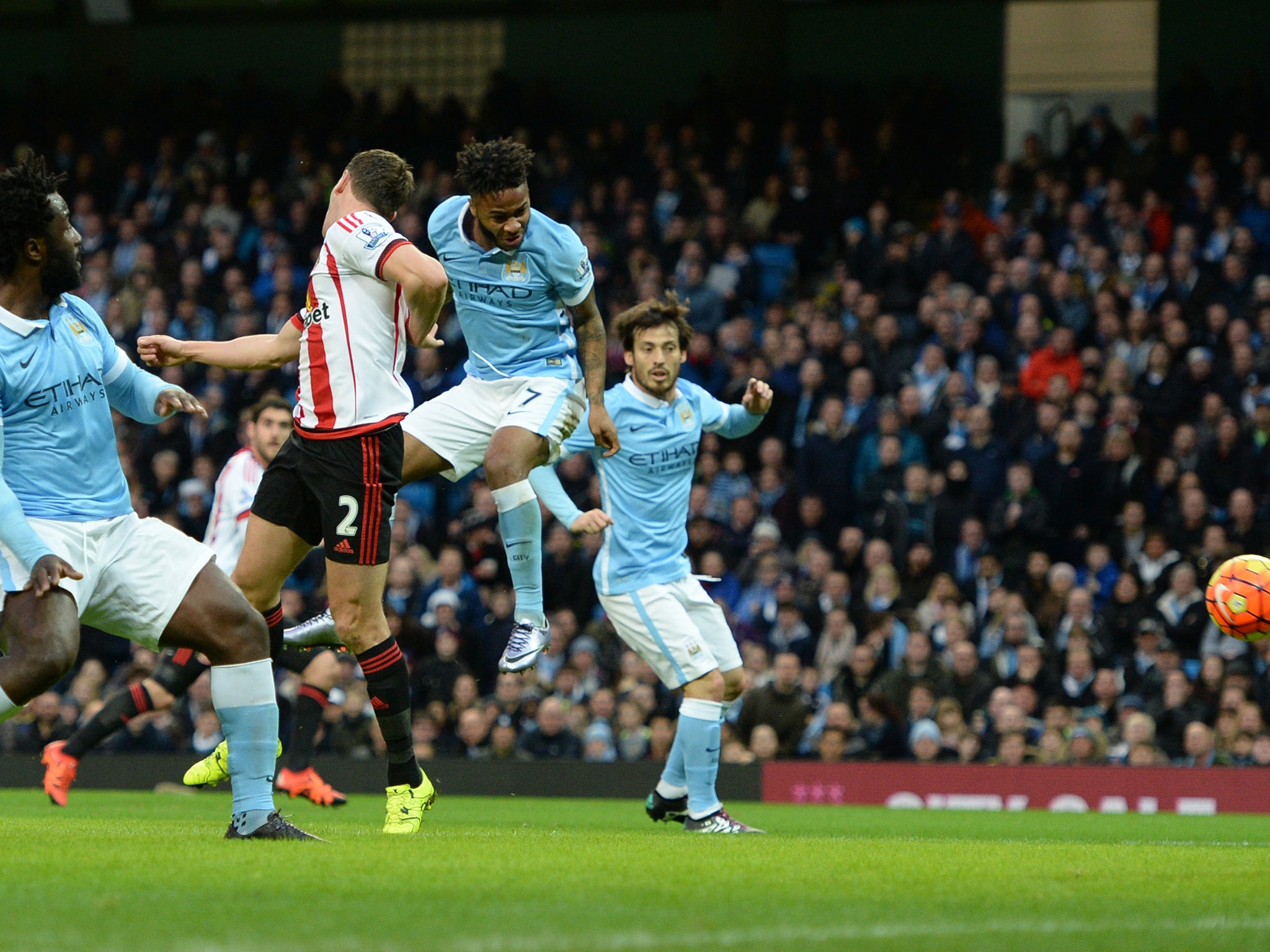 Raheem Sterling opened the scoring with a 12th minute header